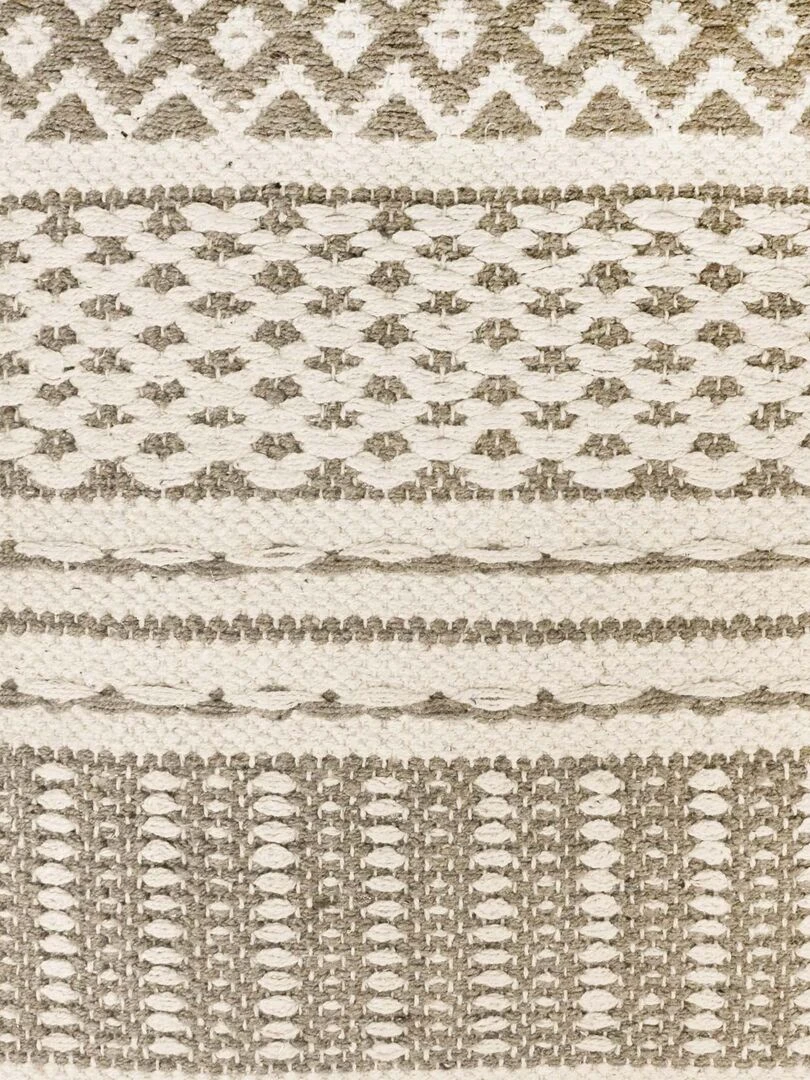 Coussin en macramé bicolore Beige