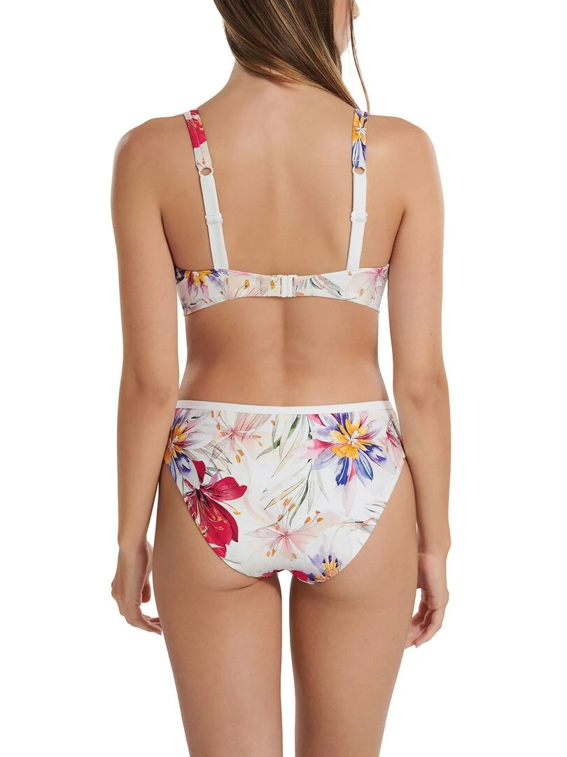 Bas maillot slip de bain taille haute Tunis   Blanc