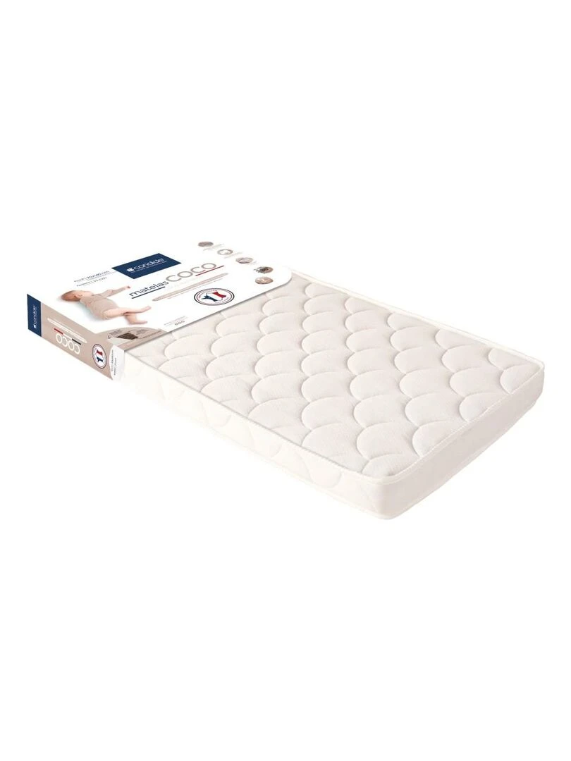 Matelas bébé Organic Coco   70 cm x 140 cm x 11 cm   Ecru