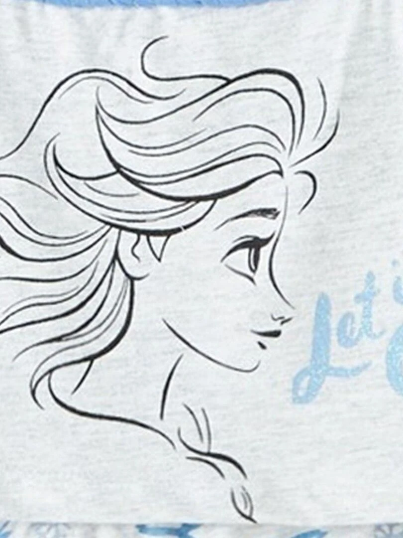 Disney   Robe fille imprimé La Reine Des Neiges en coton   Gris