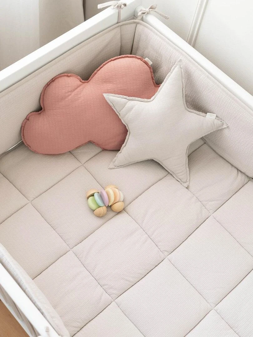 Bemini Tour de lit et parc Pady tetra jersey Beige sable