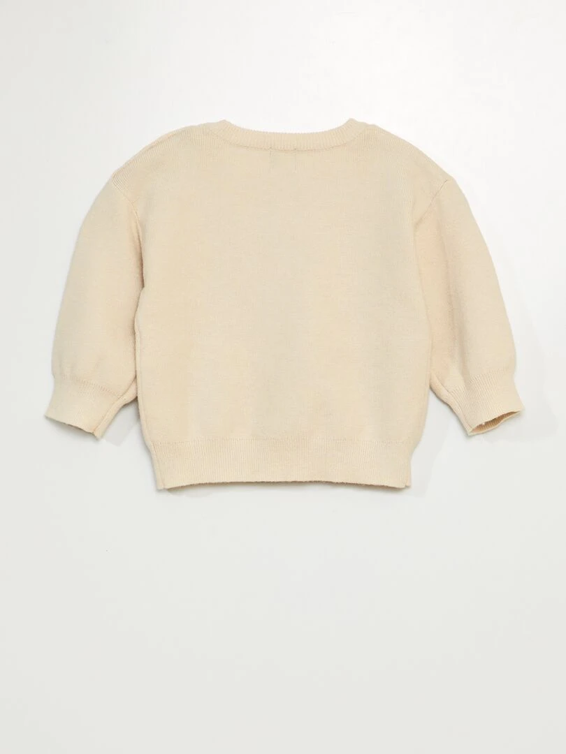 Pull en maille compacte   Beige