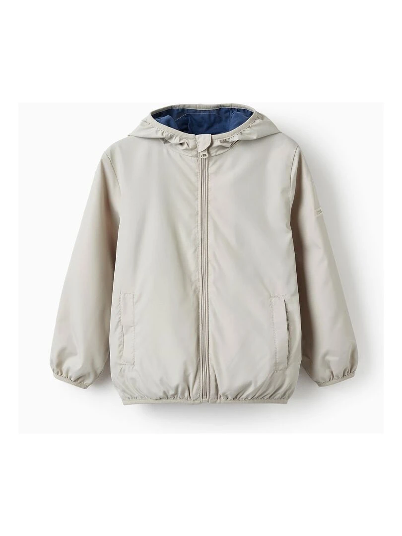 Manteau Coupe Vent avec Capuche pour Garçon NATURE TAKEOVER Beige