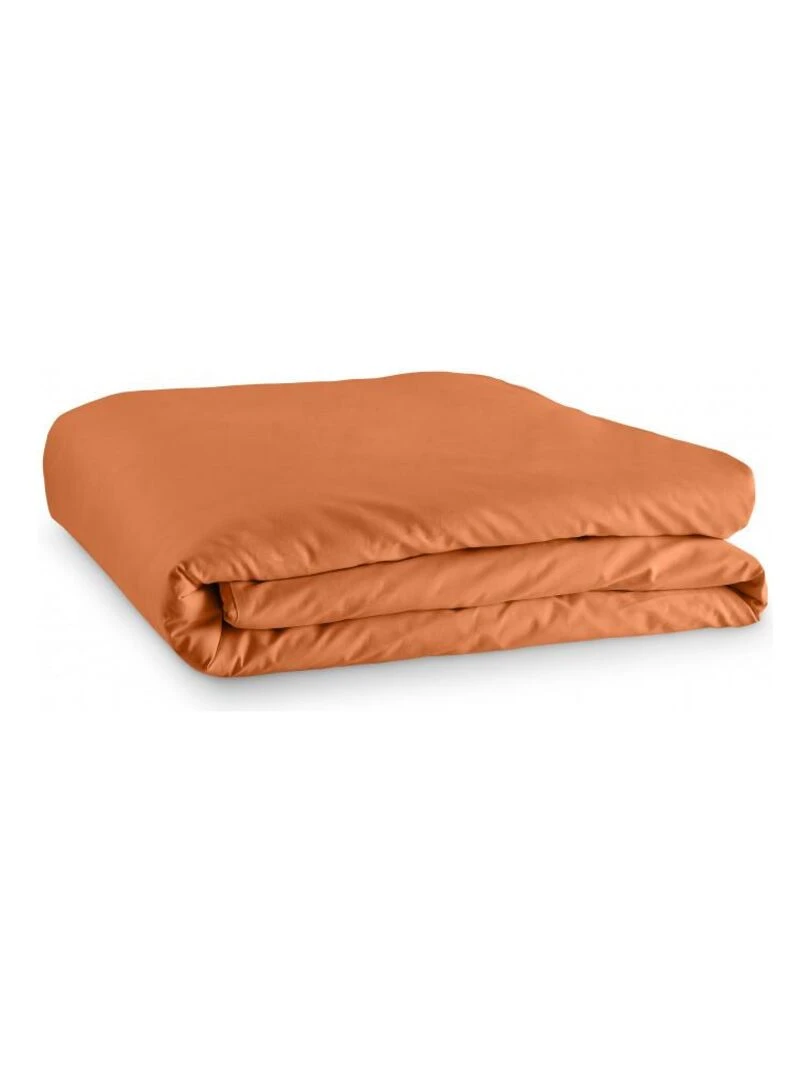 Housse De Couette 240 X 220 Unie Orange 100% Coton / 57 Fils/cm²   Orange