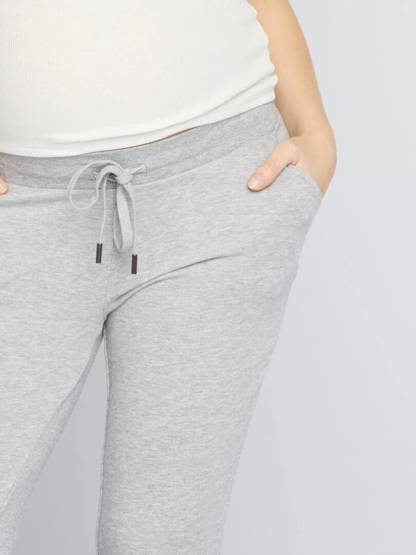 Pantalon grossesse en molleton   Gris