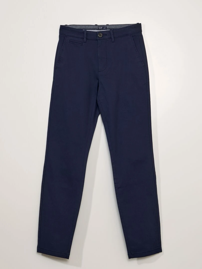 Pantalon chino en twill Bleu marine