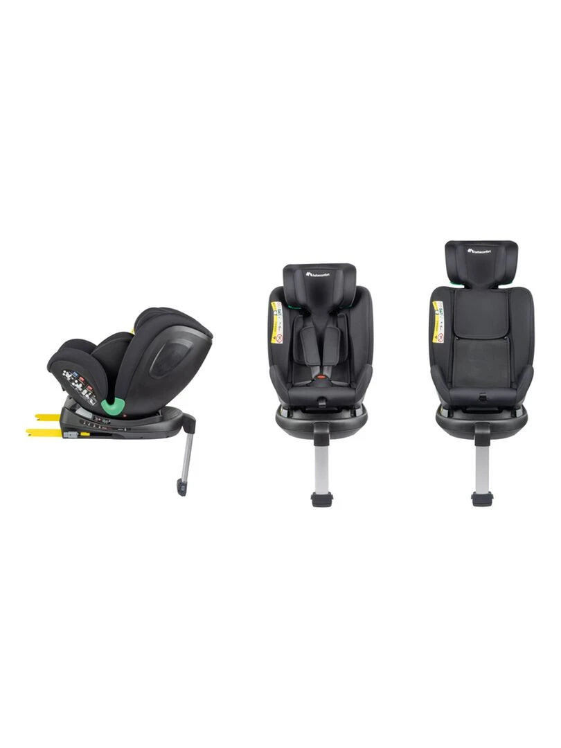 BEBECONFORT Siège auto EvolveFix Plus i Size évolutif pivotant 360° De 0 à 10/12ans Black Mist   Noir Noir