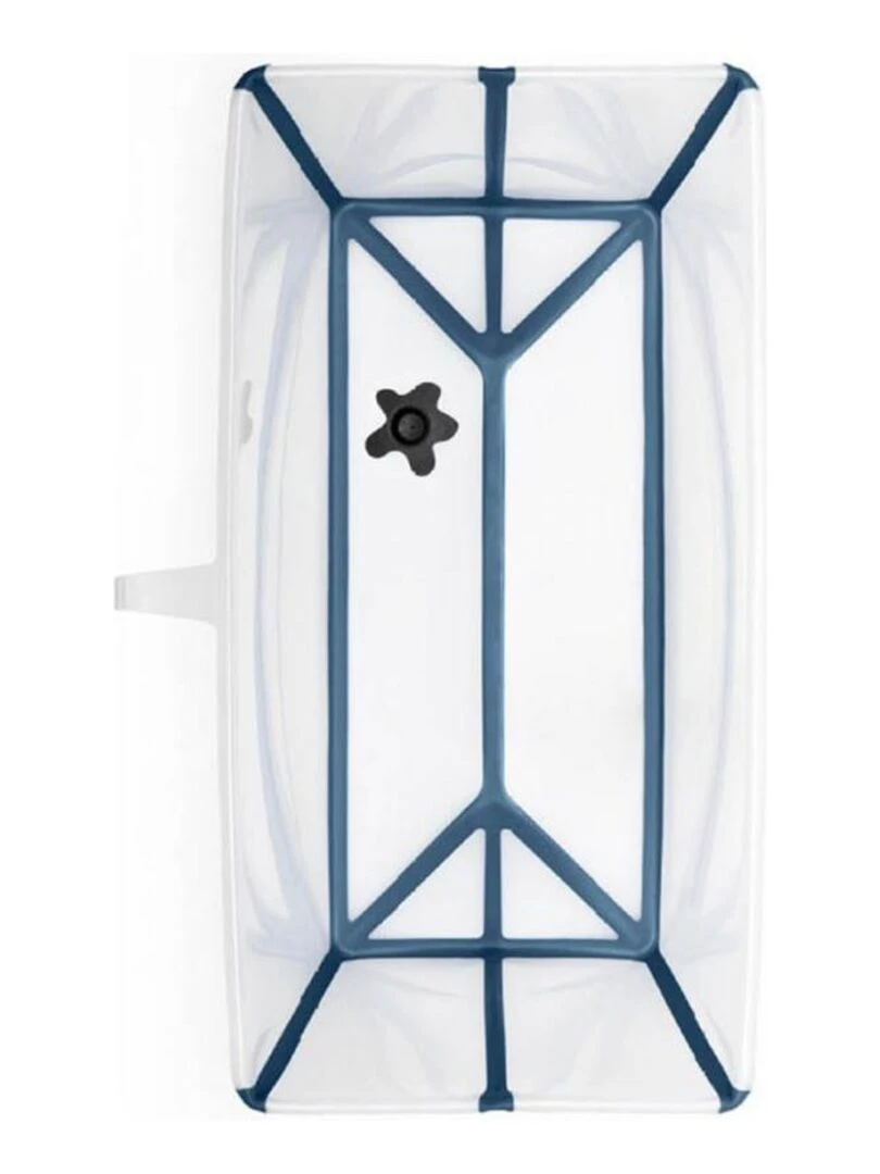 Flexi bath baignoire et son support transparent blue Bleu