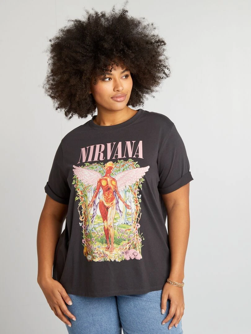 T shirt manches courtes 'Nirvana'   Gris
