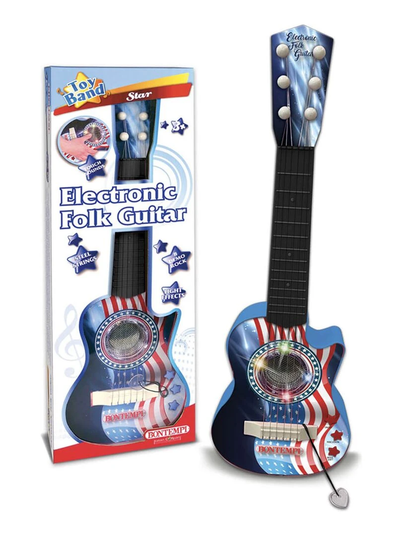 Guitare Folk Electronique Drapeau Usa N/A