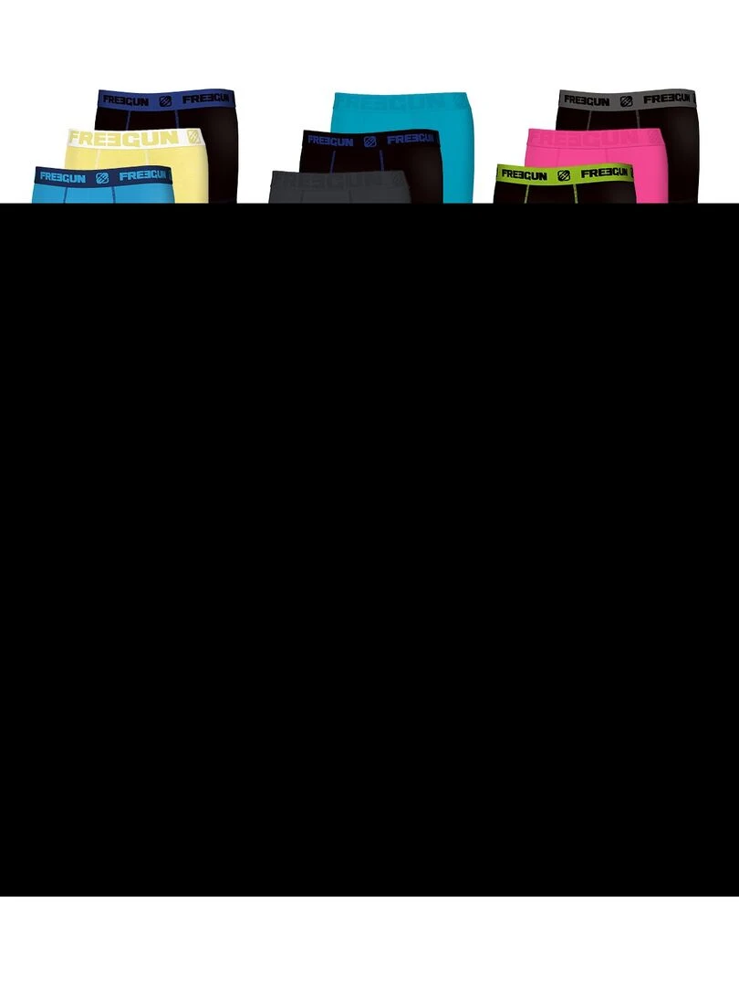 Pack Suprise de 3 Boxers coton garçon Freegun   Noir