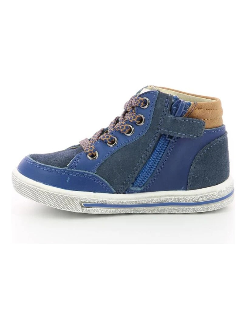 Sneakers hautes Cuir Stanis   Bleu
