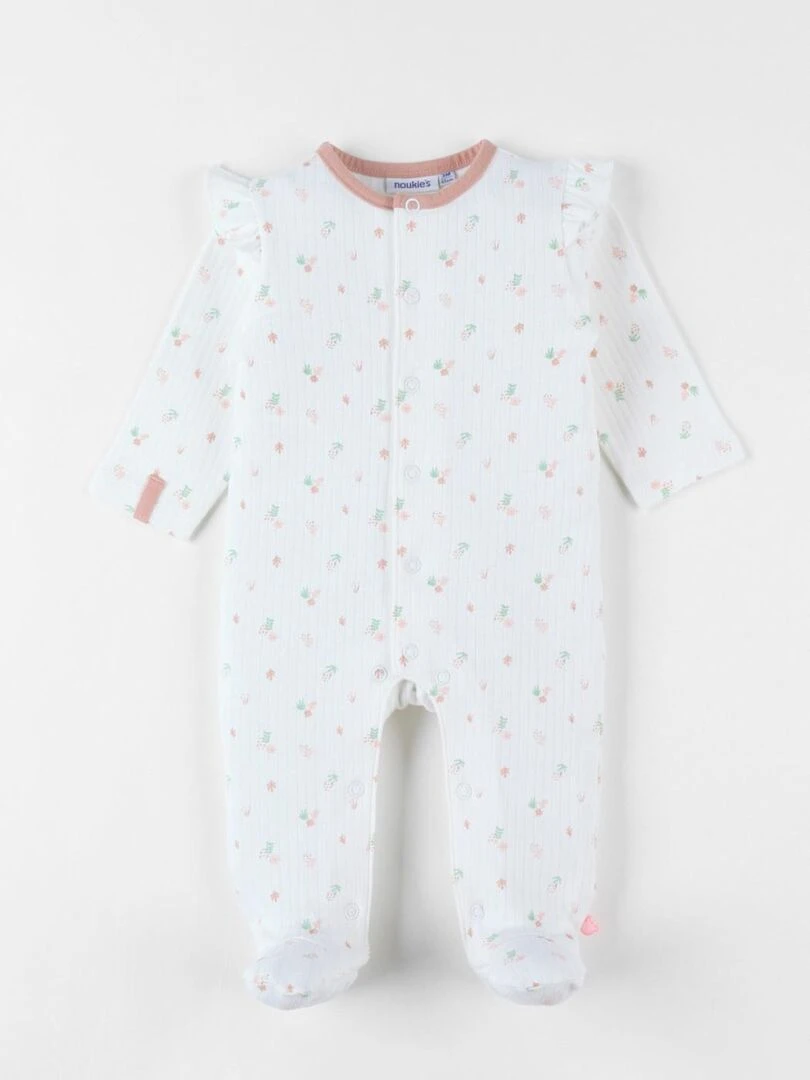 Pyjama 1 pièce fleuri en jersey Noukie's Rose