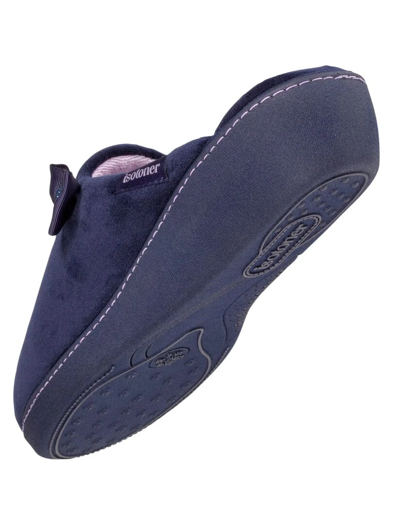 Chaussons mules Talon Femme Marine Nœud   Bleu marine