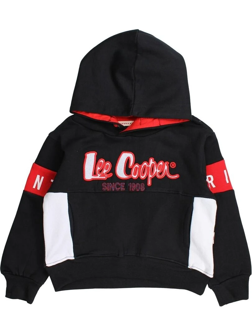 Lee Cooper Sweat garçon imprimé logo en coton Noir