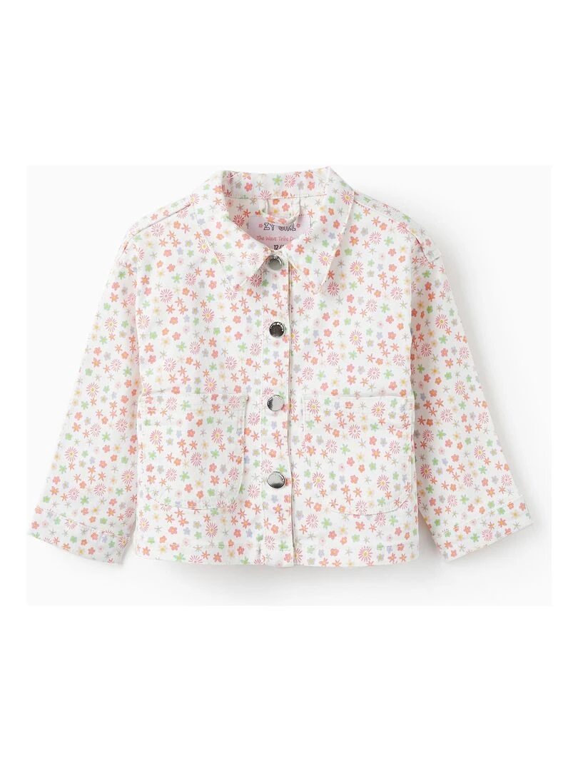 Manteau en sergé à motif floral pour bébé fille THE WAVE TRIBE Blanc