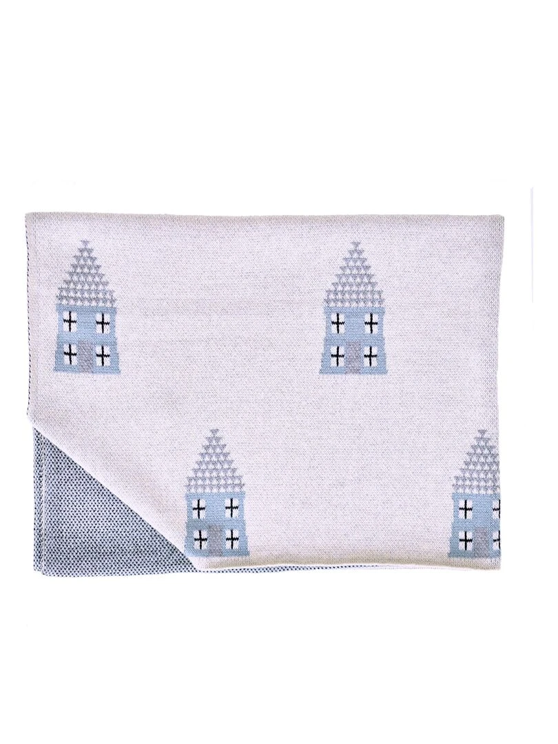 Couverture pour bébé   MAISONS   Ecru