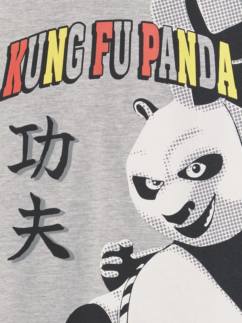 Pyjama short 'Kung Fu Panda' 2 pièces Gris
