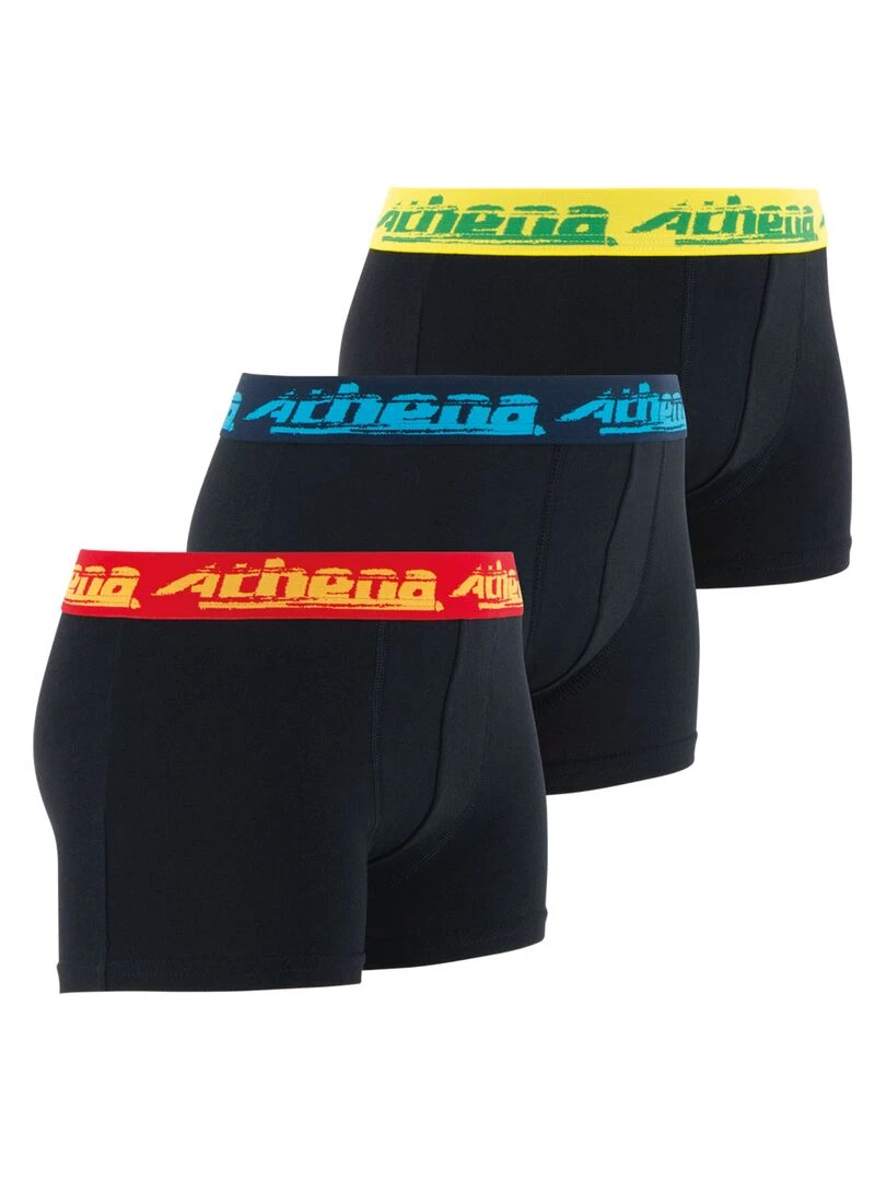 Lot de 3 boxers garçon Coton Bio Noir