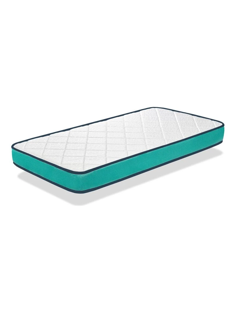 Matelas bebe AXEL épaisseur 11 CM Noyau perforé et respirante Bleu turquoise