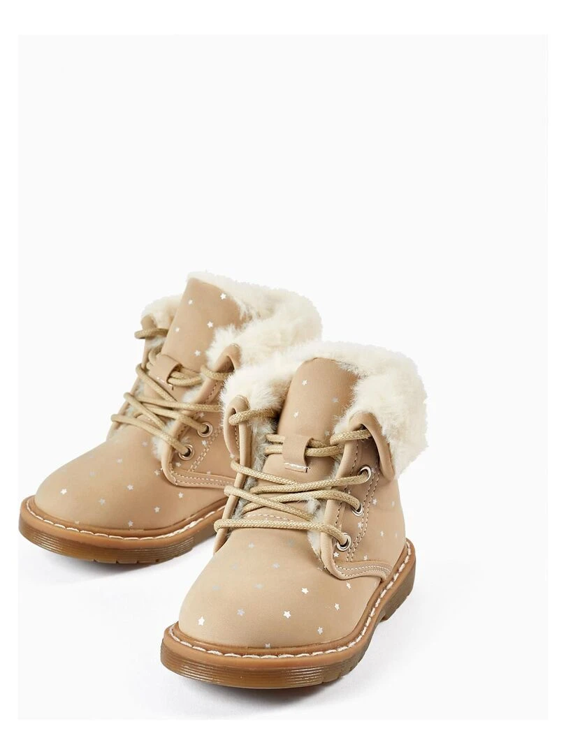 Bottes avec doublure en fourrure pour bébé fille 'Étoiles' NORTHERN CALLING Blanc