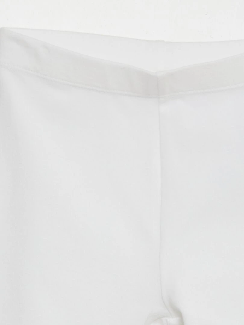 Legging stretch à coupe 3/4 sous genou blanc