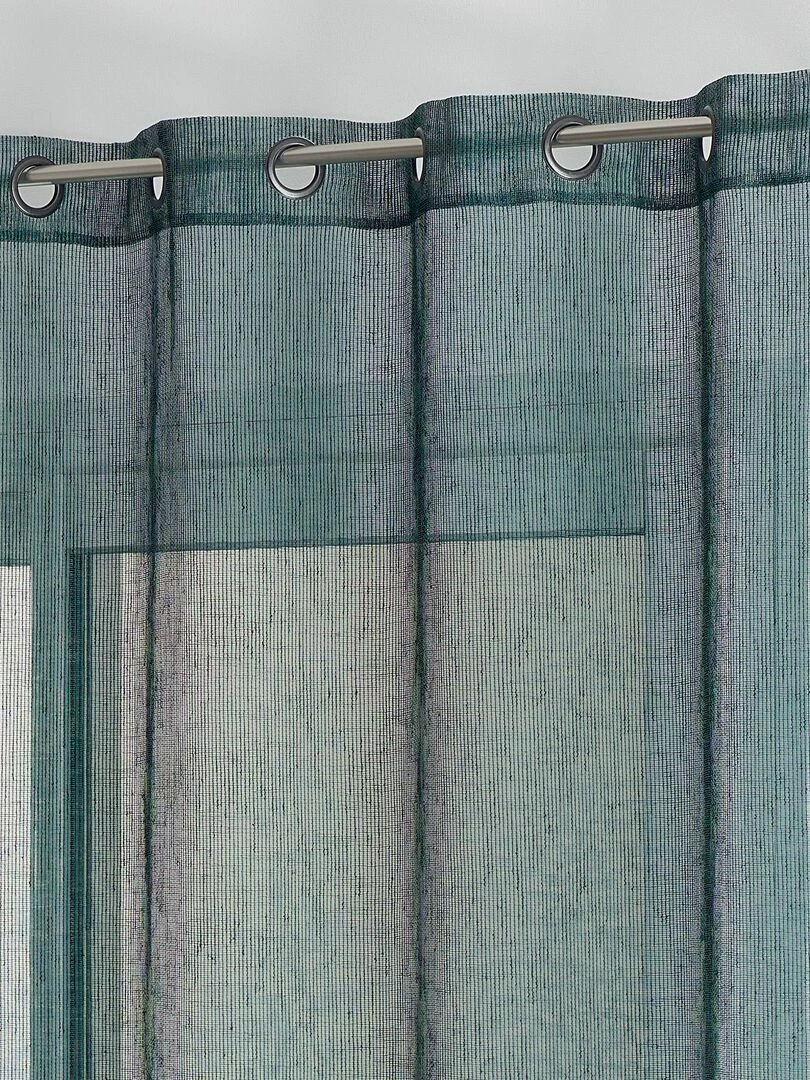 Voilage tamisant en filet rustique Bleu