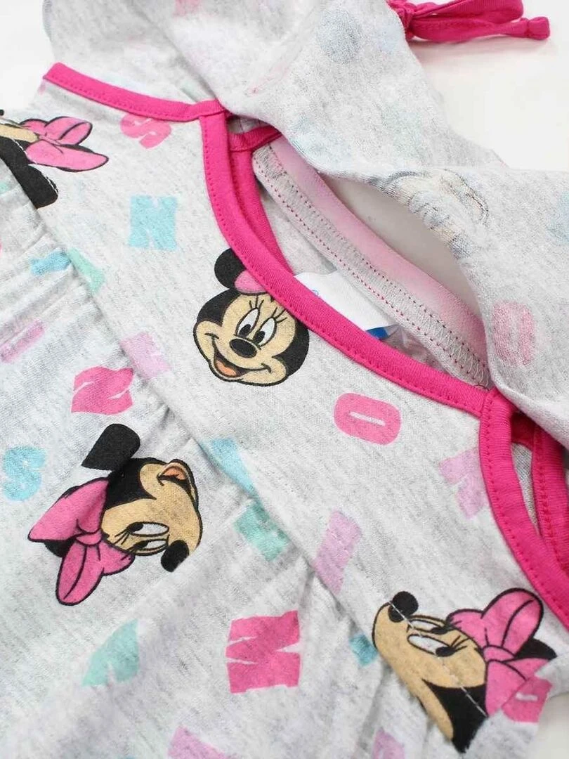 Disney   Robe fille imprimé Minnie en coton   Gris