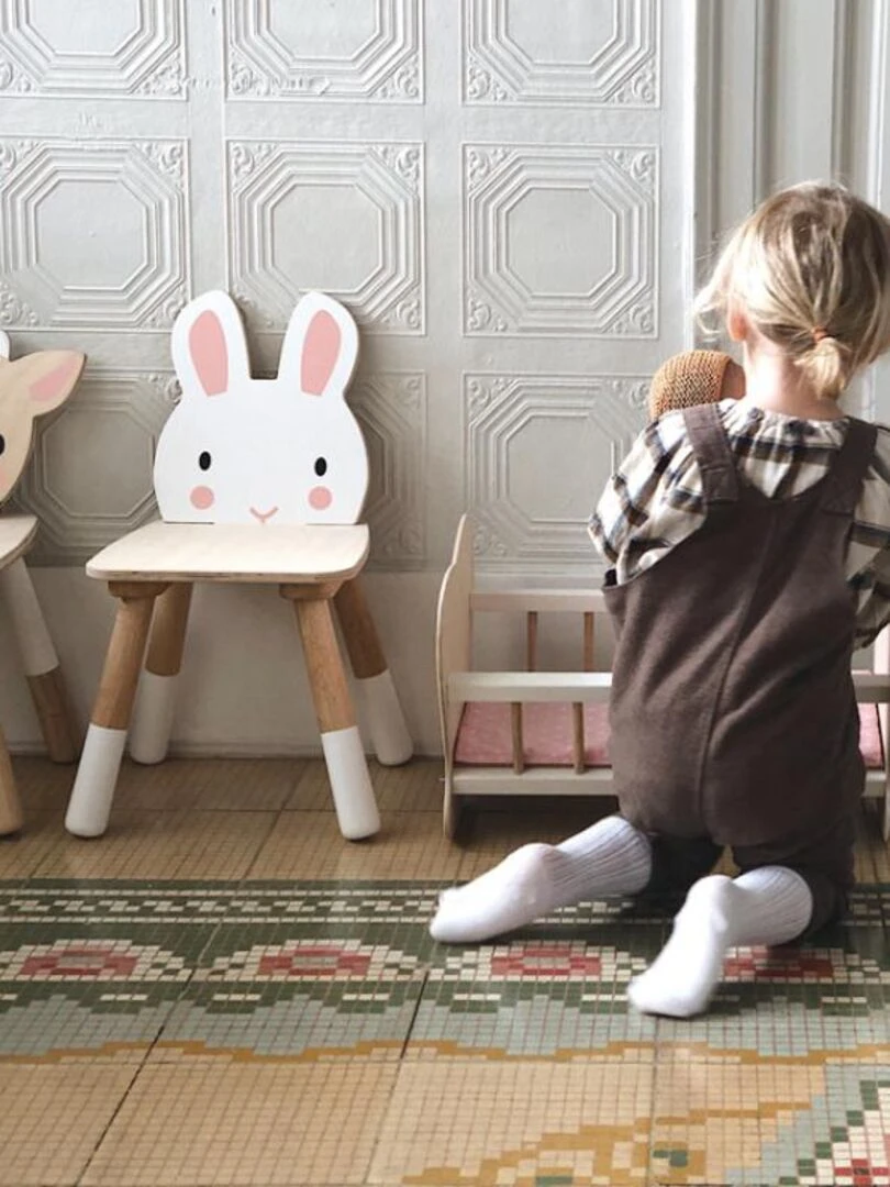 Chaise enfant cerf en bois Beige