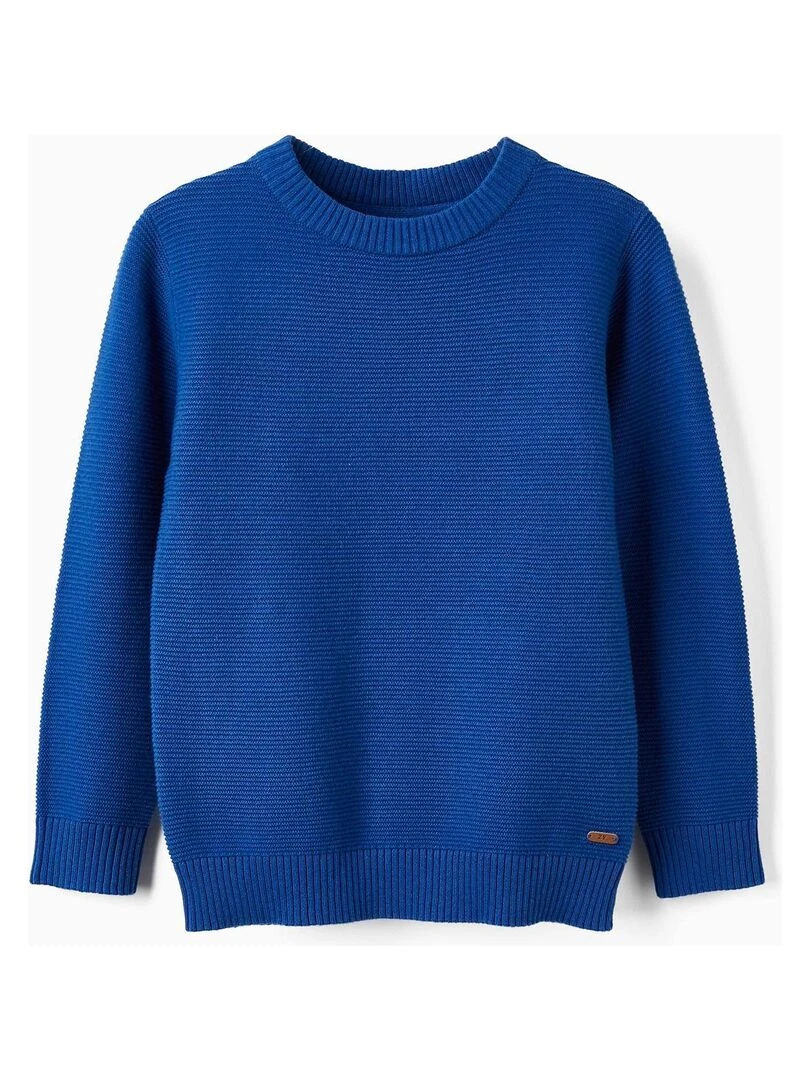Pull en Maille de Coton pour Garçon ATLANTIC COMPANY Bleu foncé