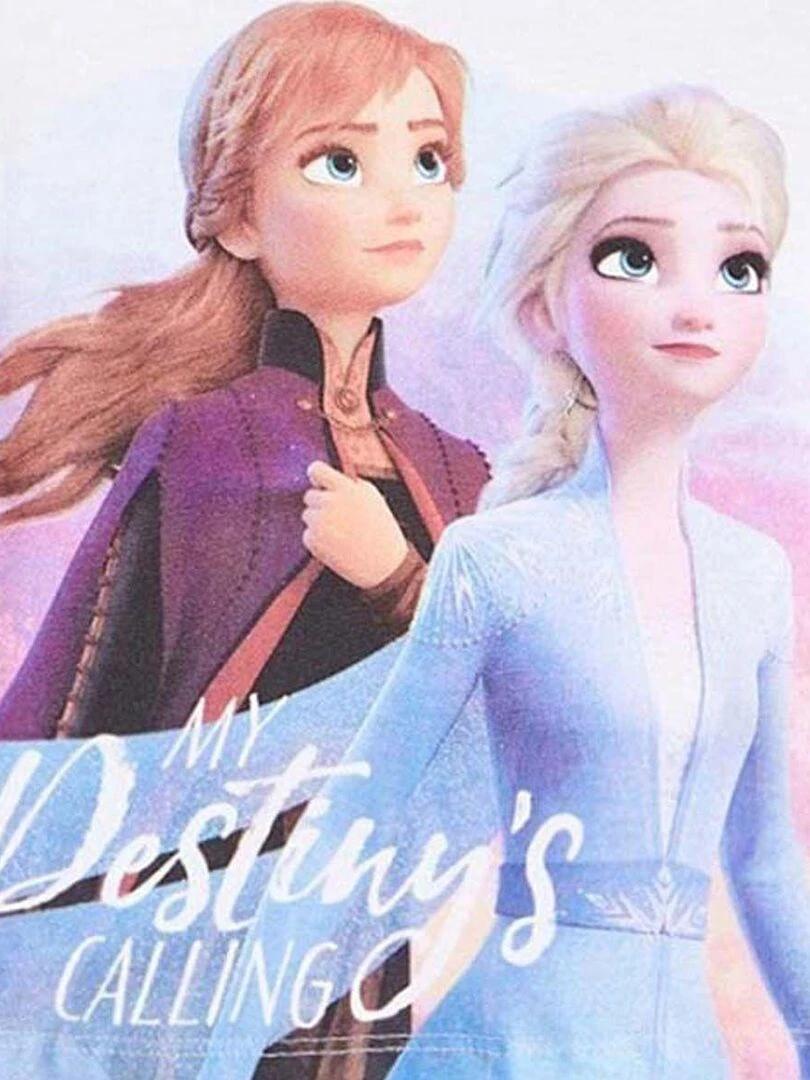 Disney   T shirt fille imprimé La Reine Des Neiges en coton   Violet