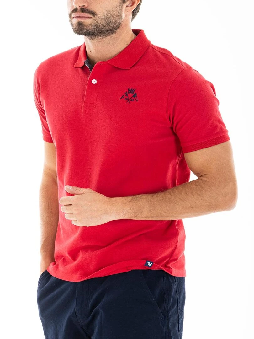 Polo yachting brodé COEN 'Rica Lewis' Rouge