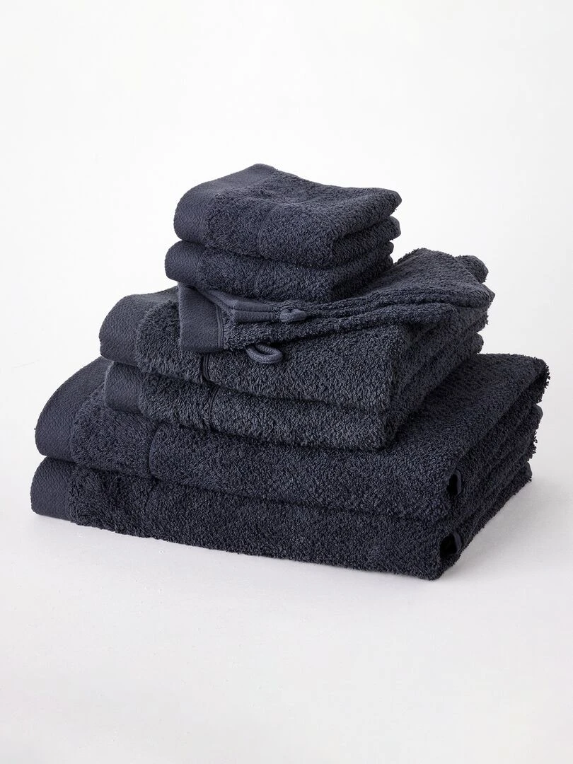 Lot de bain 8 pièces Gris foncé