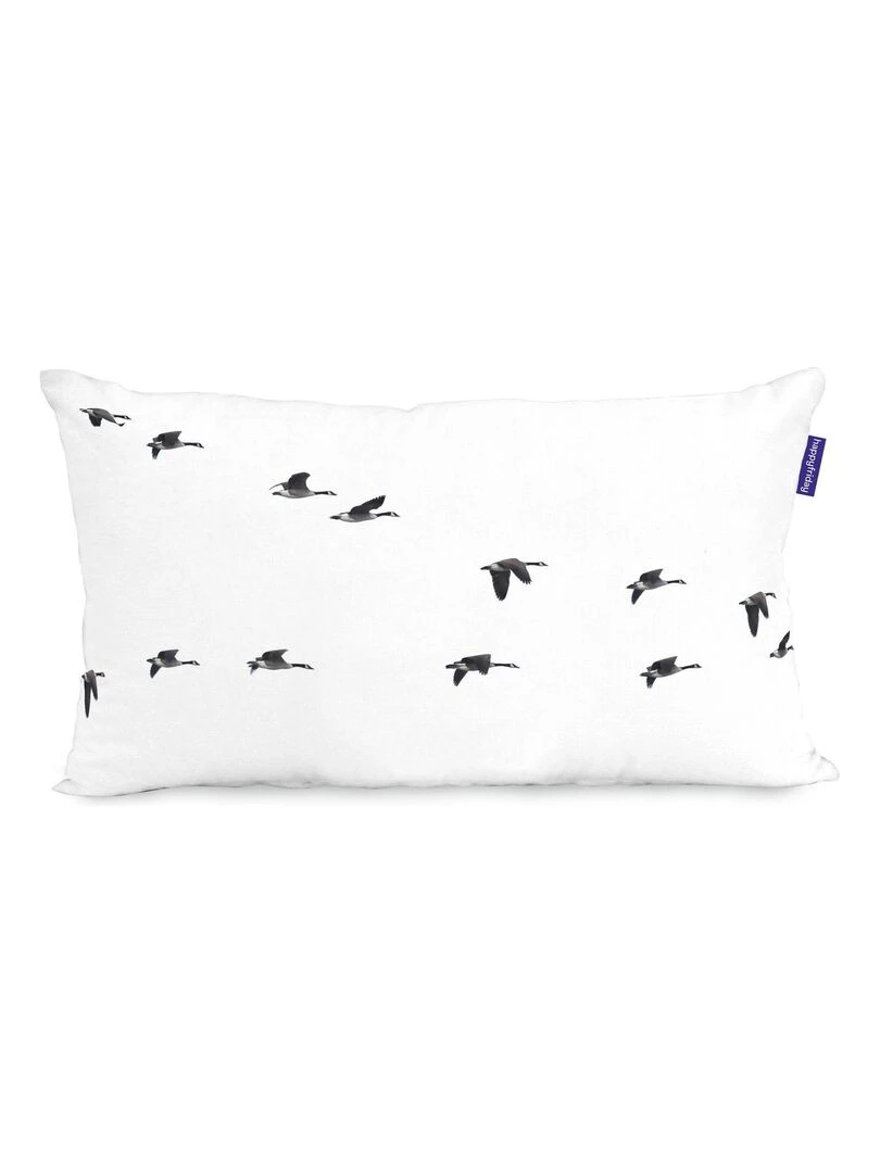 Housse de coussin Trip "Happyfriday" Blanc
