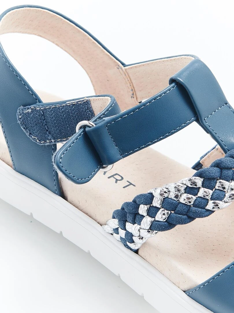 Sandales à brides tressées et lisses Amortyl   Damart   Bleu
