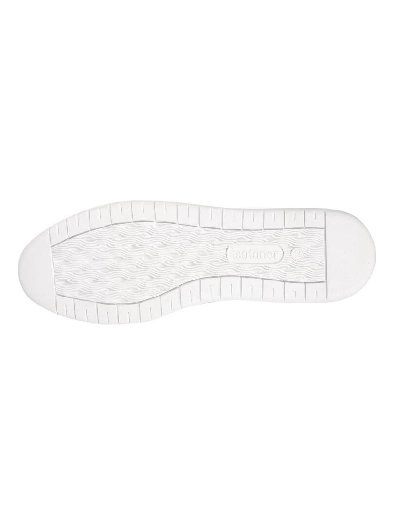 Baskets Confort Femme Slip on à bandes Noir   Noir