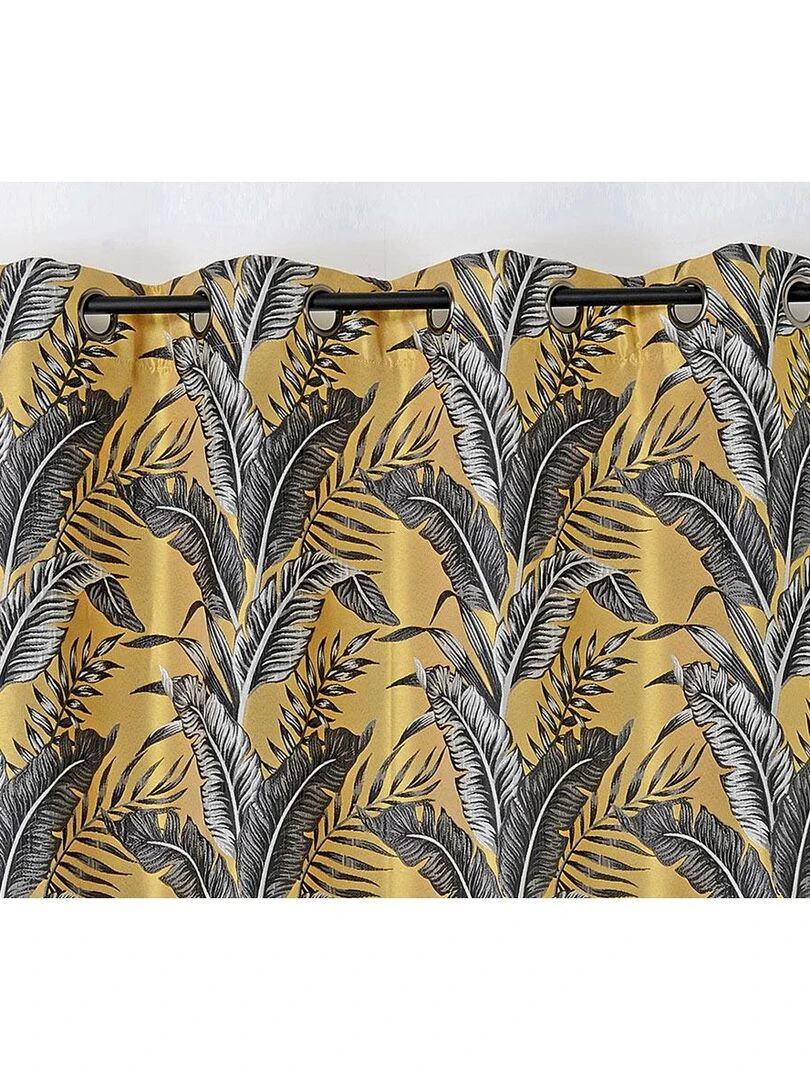 Rideau tendance aux impressions exotiques Jaune