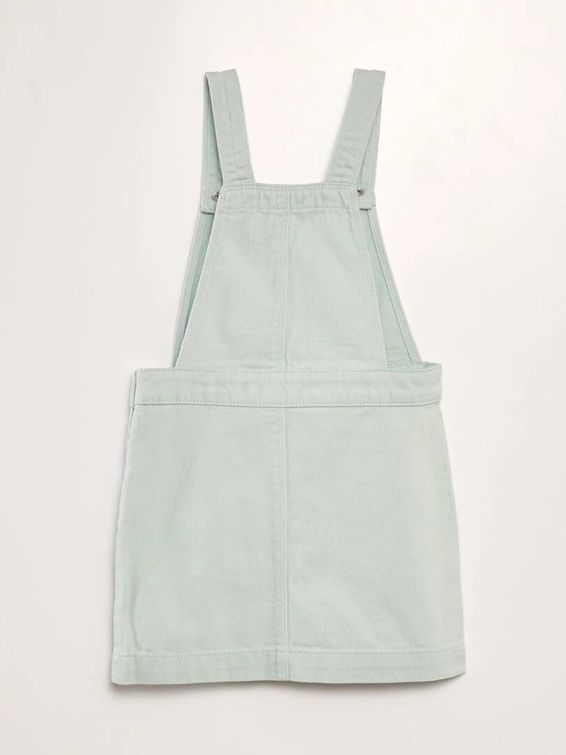 Robe salopette avec patch Vert