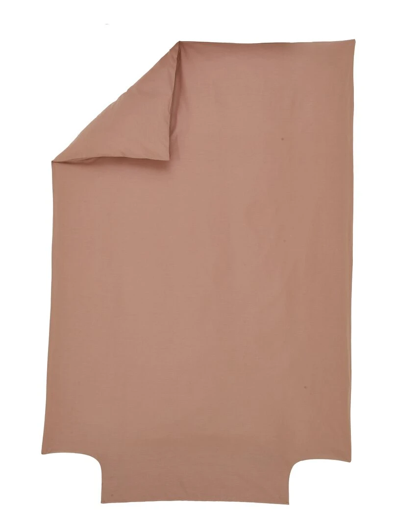 Housse de couette Coton Bio 57 fils 'P'tit Basile' Vieux rose