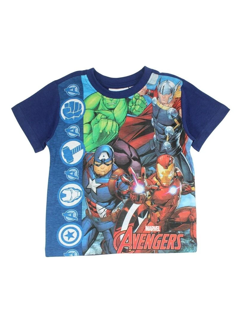 Avengers Ensemble T shirt short garçon Imprimé Avengers Bleu marine