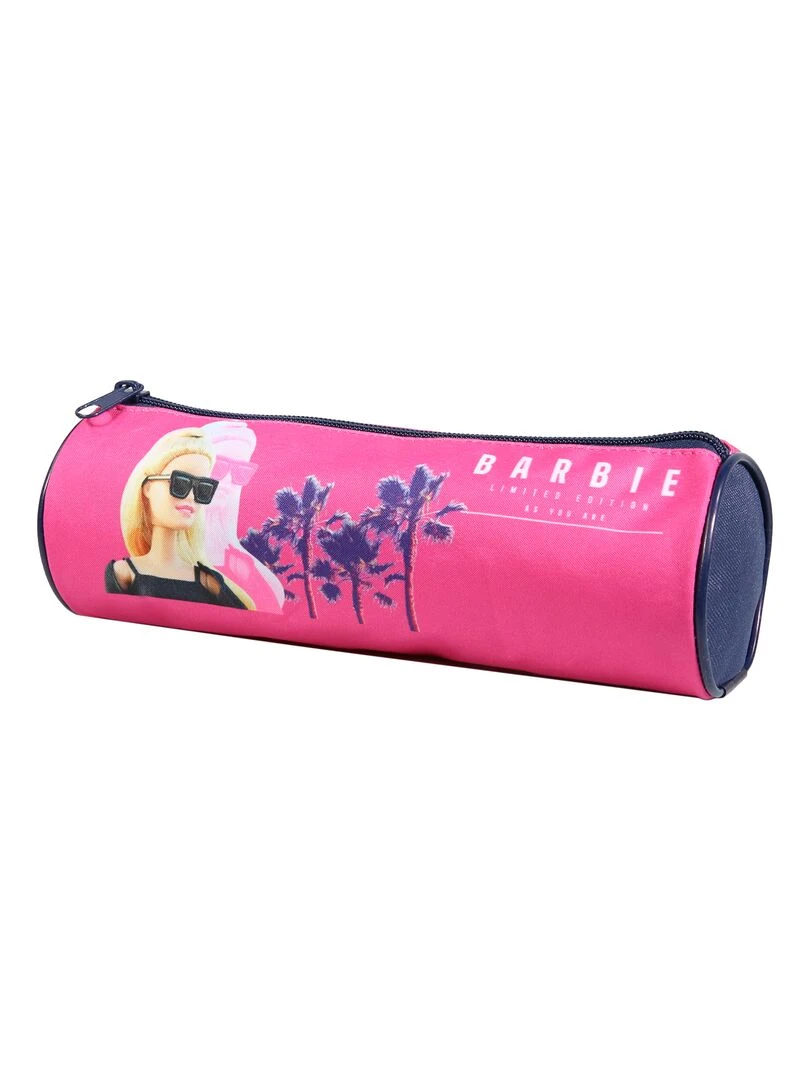 BAGTROTTER Trousse scolaire ronde Barbie Rose Californie Rose