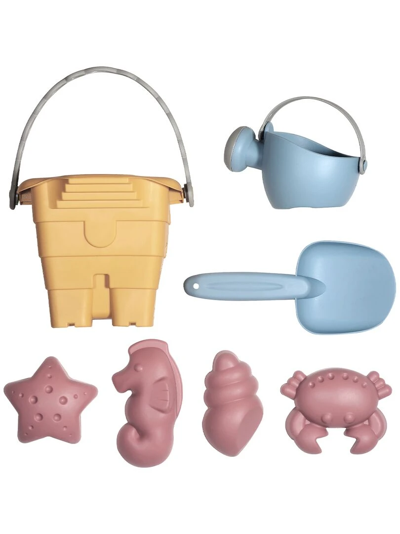 Kit de jouets de sable pour bébé 6 pièces   Toni   Jaune moutarde