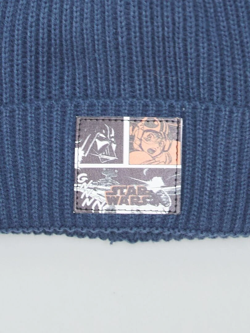Ensemble bonnet + snood 'Star Wars'   2 pièces   Bleu