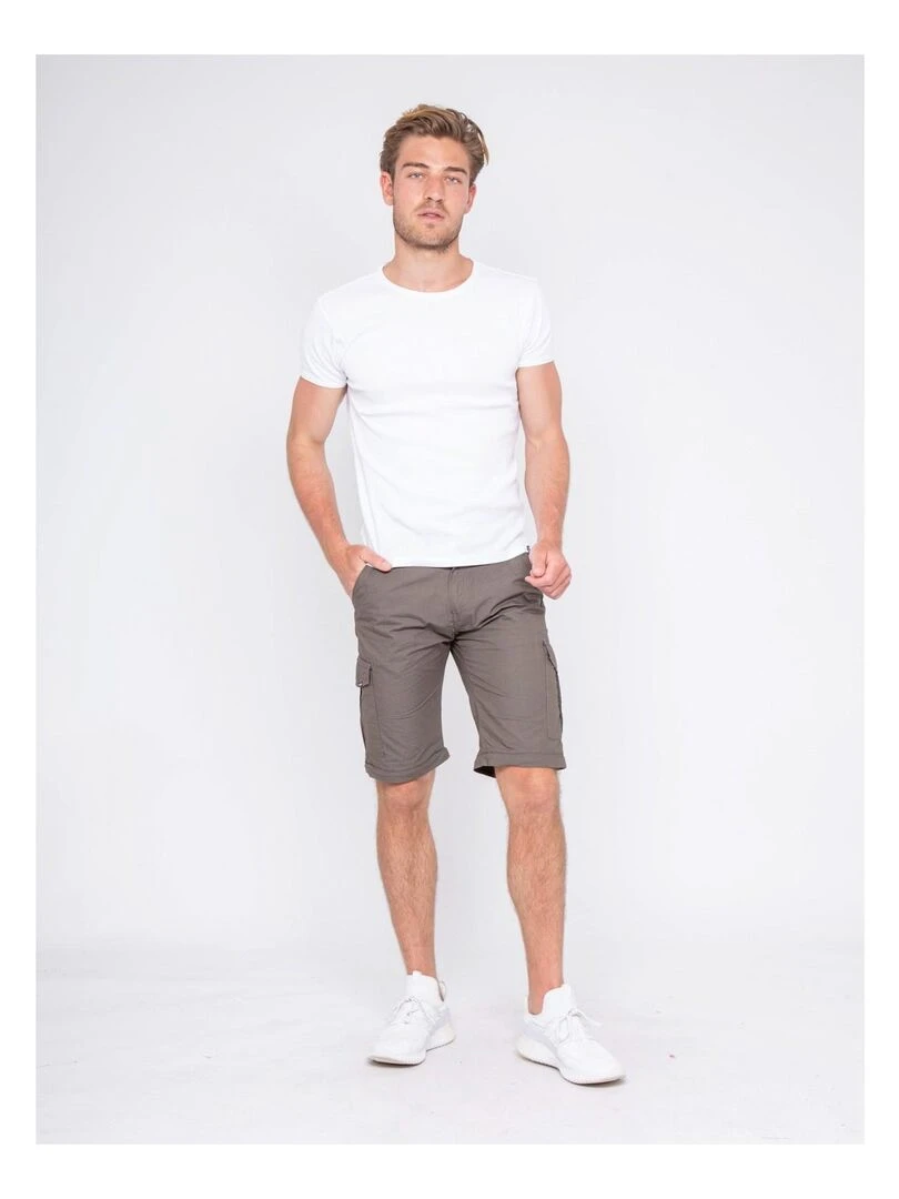 Pantalon transformable en bermuda CACHAN   Kaki