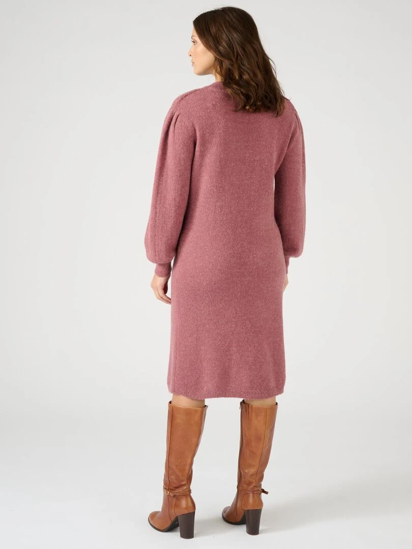 Robe pull mélange alpaga   Damart   Rose framboise