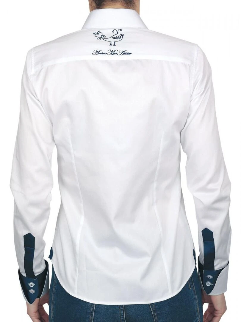 Chemise brodée LOVE   Blanc