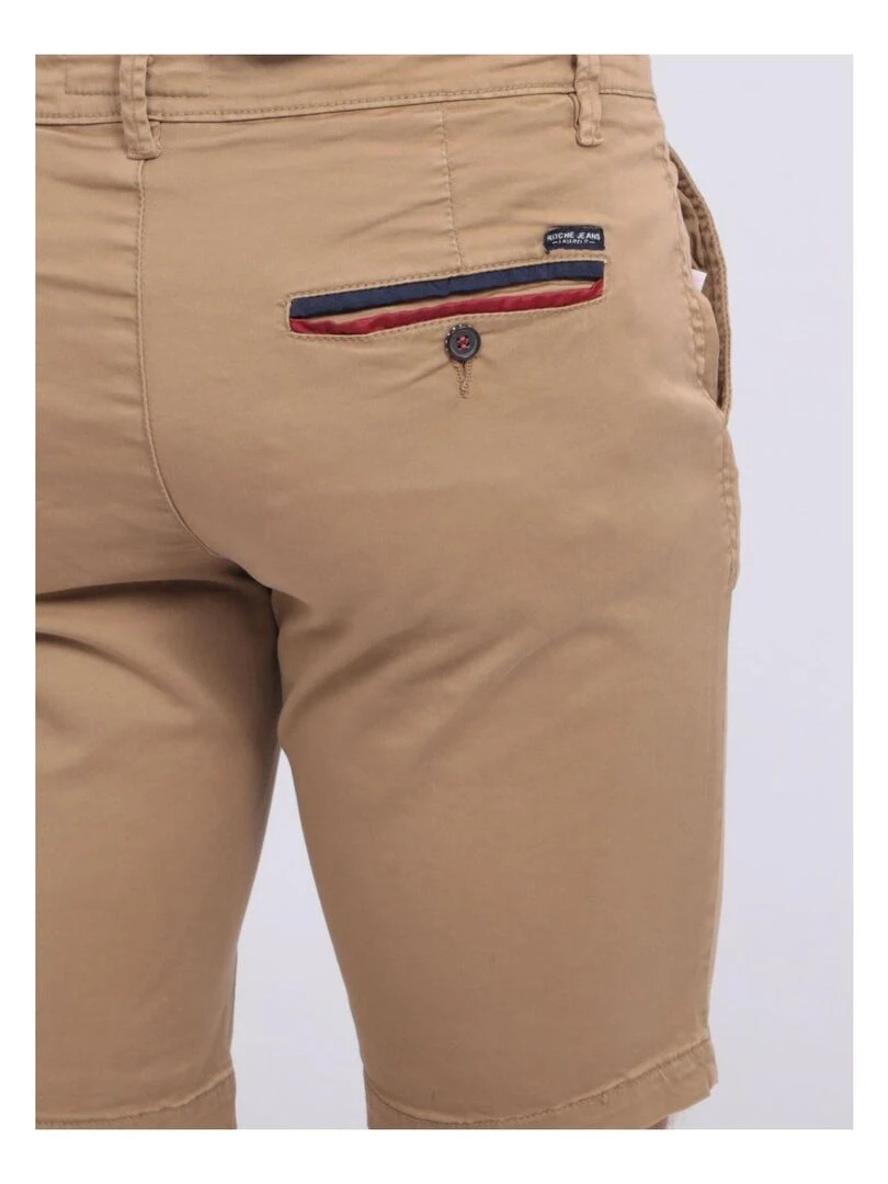 Bermuda chino slim BERKLEY   Marron