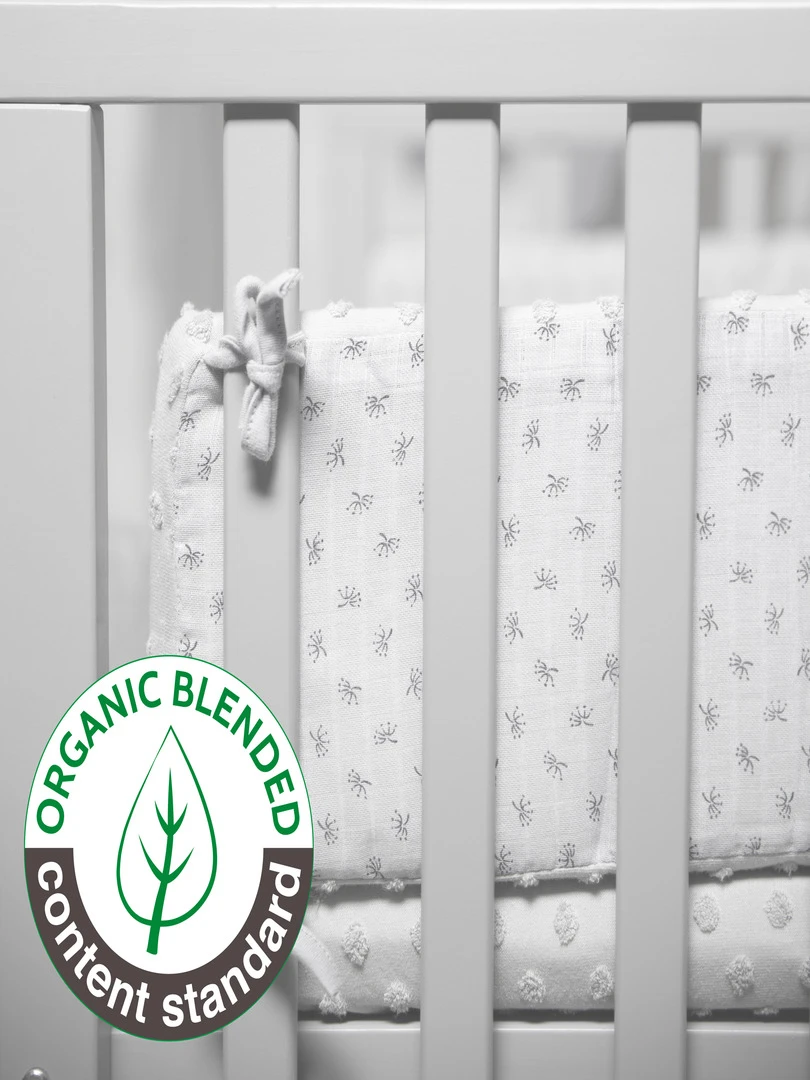 ROBA Tour de Lit Bébé   Lil Planet   Coton Bio   Gris Argenté   Gris