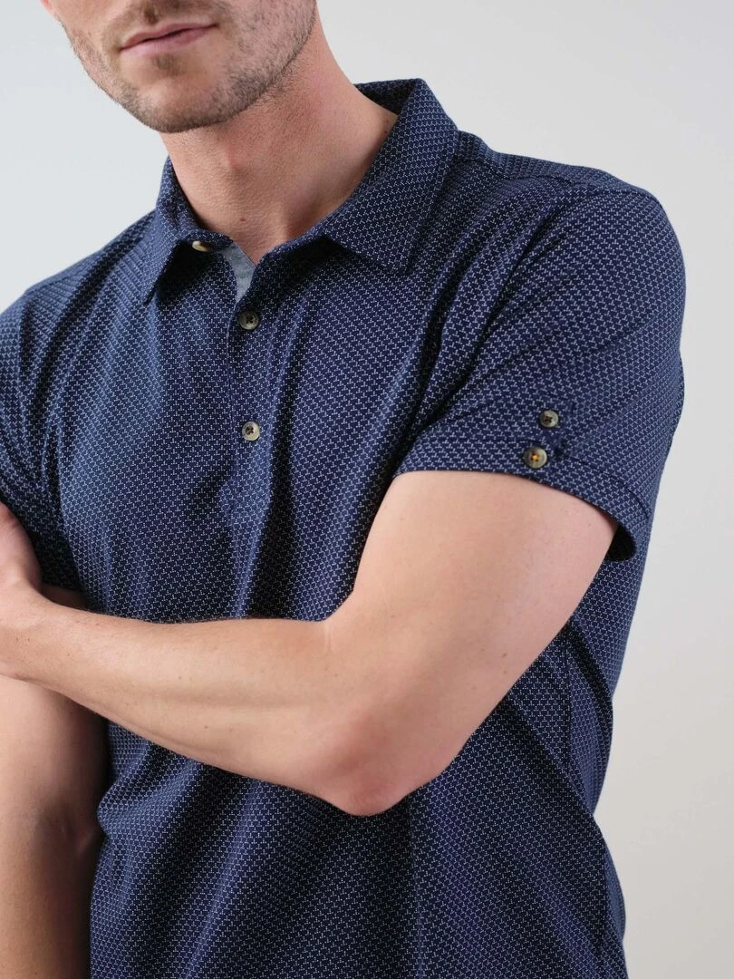 Polo homme en jersey 'Deeluxe'   Bleu marine