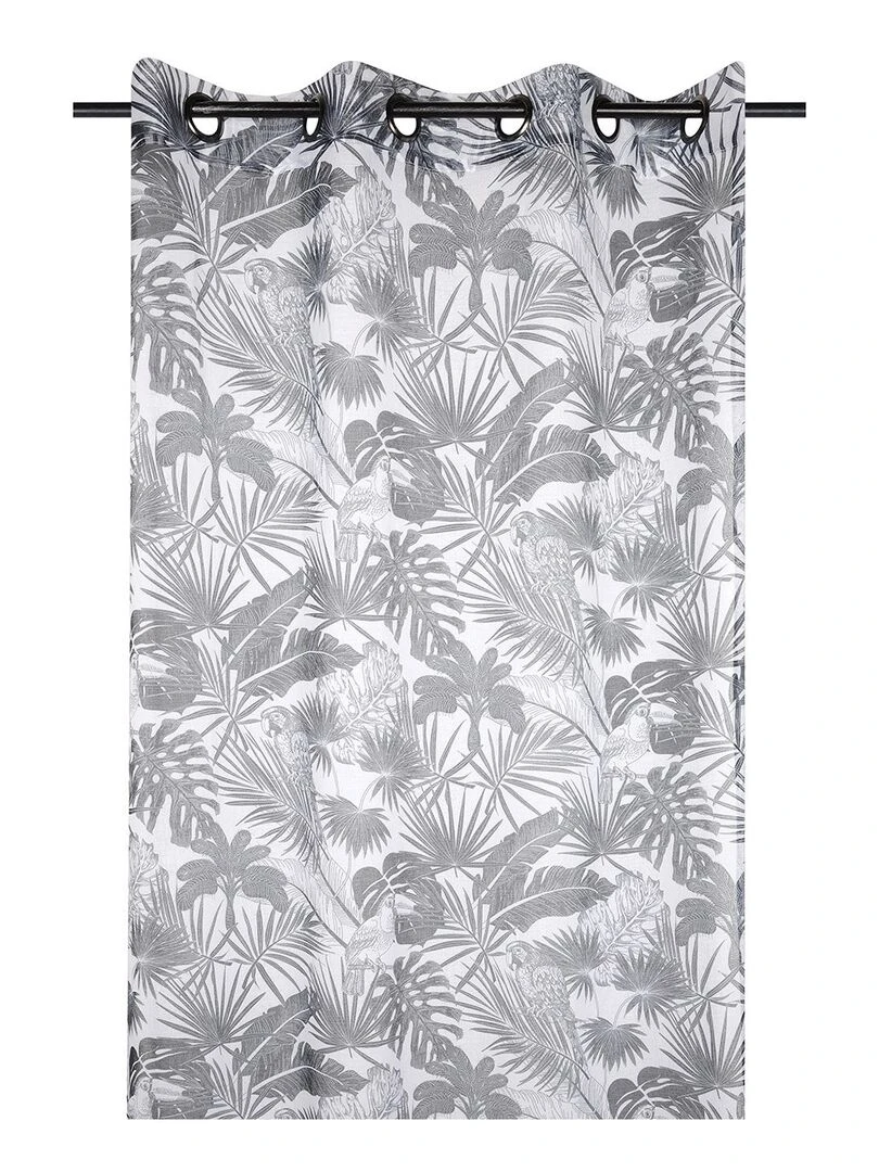 Voilage à œillets 135x260 cm Brasil noir Noir
